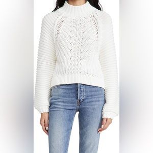 NWT Free People chunky knit sweater in ivory
